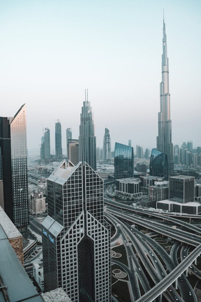 City Buildings Under White Sky